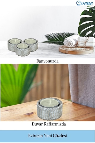 Mumluk Şamdan Tealight Mum Uyumlu Tekerlek Model - Gümüş