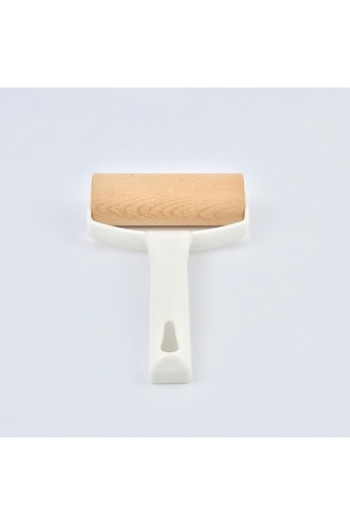 Plastik Saplı Ahşap Döner Rulo Hamur Merdanesi