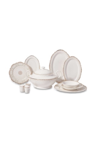 Korkmaz Eliza Collection A8238 60 Parça Yuvarlak Yemek Takımı