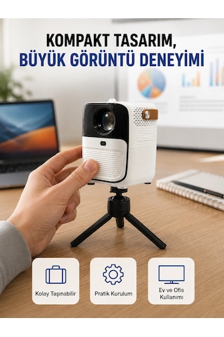 Android Sistemli Mini Projektör - Uygulama Destekli Akıllı Kullanım Yeni Nesil