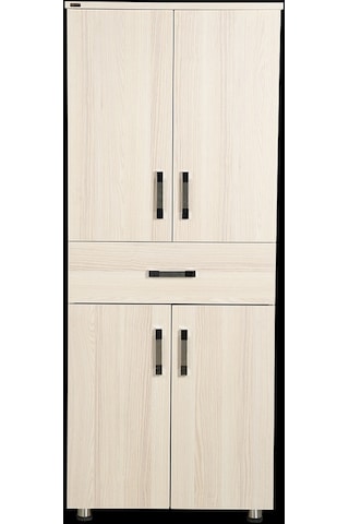 Çok Amaçlı Dolap Hard Parlak Carden Model Suntalem 4raf 1çekmece 150 Cm El Yapım Açık Kahverengi