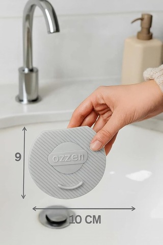 Lavabo Kötü Koku Giderici Önleyici Silikon Mat Sızdırmaz Lavabo Tıkacı Lavabo Tıpası Evye Kapağı Gri Diğer
