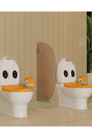 Ducky Royale Kapaklı Tuvalet Kağıtlığı Sarı Siyah