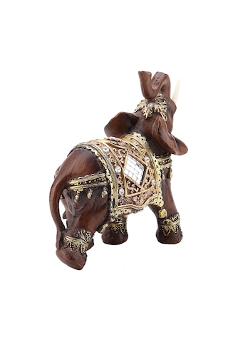 Kangvka Büyük Boy Ahşap Desenli Feng Shui Fil Heykeli - Sağlık, Şans Ve Zenginlik Getiren Dekoratif Sanat Eseri