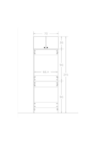 Doğsan Mobilya Dlp007 Çamaşır-kurutma Makine Dolabı Beyaz