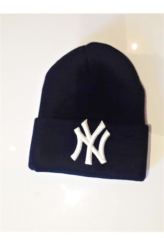 Reva Ny Baskılı Bere New York Bere Lacivert Standart Standart