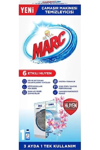 Marc Çamaşır Makinesi Temizleyici 6 Etki Tek Kullanım 250 ML