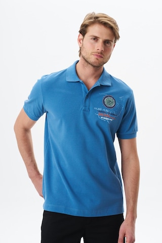 Arma Erkek Battal Büyük Beden Baskılı % 100 Pamuk Pike Polo Yaka Tişört Y29374870502 Mavi