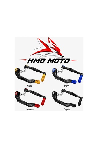 Hmdmoto Motosiklet Karbon Model Manet Koruma - Altın