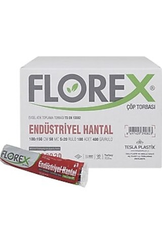 Şeylişeyler - Florex Hantal Çöptorbası 1000 Gr 10'lu Battal Boy Ekstra Dayanıklı Endüstriyel Poşet 5 Rulo