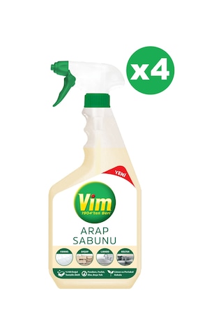 Vim Doğal Sıvı Arap Sabunu Sprey 4 x 750 ML
