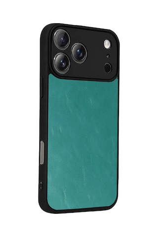 Apple İphone 17 Pro Max Uyumlu Aras Deri Kapak - Açık Yeşil