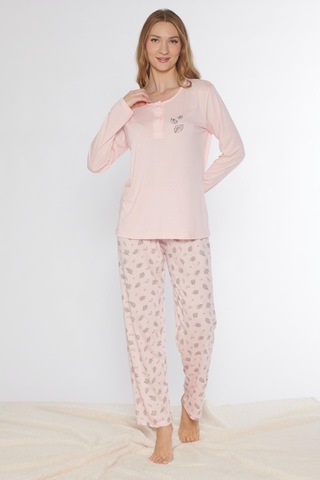 Uzun Kol Pijama Takımı Viskon Alperi 790-77 SOMON