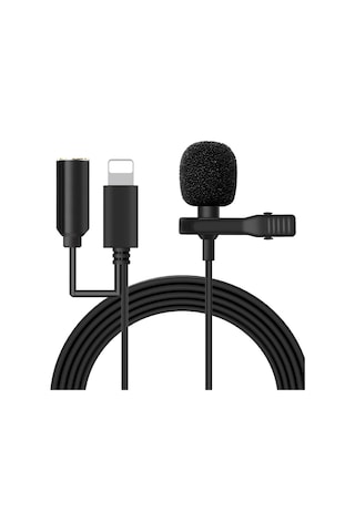 Powermaster Jh-041-a Lıghtnıng Girişli Ve Kulaklık Girişli Youtuber Yaka Mikrofonu-68391