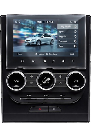 Renault Megane Touch Ve İcon Multimedya Ekran Koruyucu 2023-2025 Kırılmaz Şeffaf Nano Teknoloji