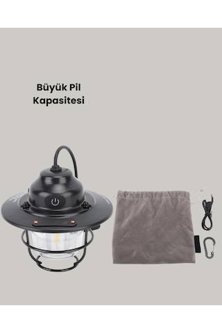 Çam Kozalağı Şekilli Retro Kamp Gece Lambası Çok Renkli