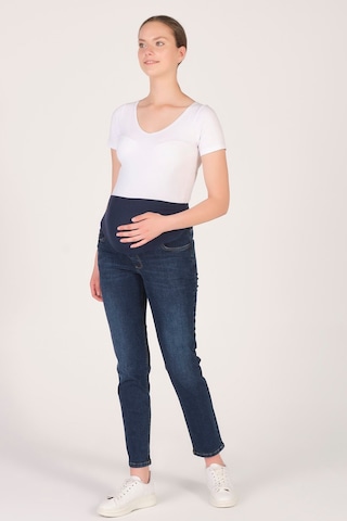 Busa Hamile Mom Fit Kot Pantolon Koyu Lacivert-koyu Lacivert