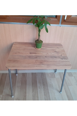 Depolife Depolife Katlanır Ayaklı Mutfak Balkon Yemek Çalışma Masası Ceviz (464145362)