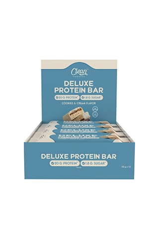 Clean Powders Deluxe Protein Bar 55 Gr 12 Adet - Beyaz Çikolata Kurabiye