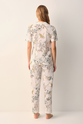 Suwen Emma Gömlek Yaka Pijama Takımı Sh26640660b338 Ekru