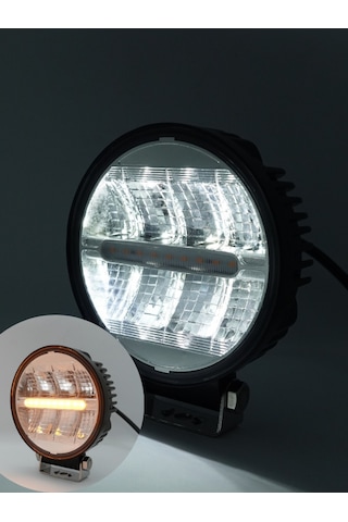 2 Modlu 2 Renk Kombo 24 Watt Siyah Yuvarlak Off Road Lambası