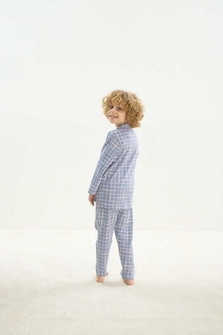 Zeyzey 8748 Erkek Çocuk Önden Düğmeli Pijama Takım 001