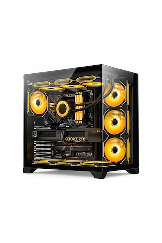 Alpha Elite 7x Argb Fan Kumanda Ve Kontrolcü Atx Boş Bilgisayar Kasası Siyah