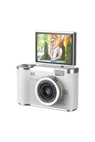 4k Dijital Retro Video Kamera 48mp 18x Zoom Flaşlı 32gb Kart Dijital Vlog Fotoğraf Makinesi Türkçe