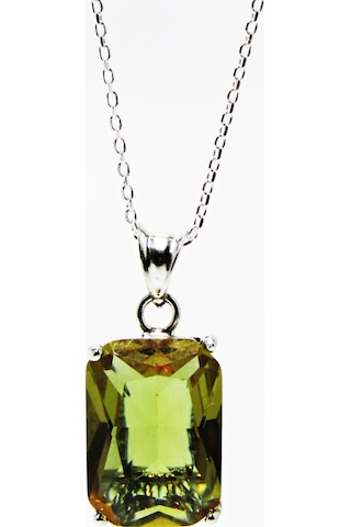 Lilahgümüştr Gümüş Baget Zultanit Taşlı Kadın Kolye