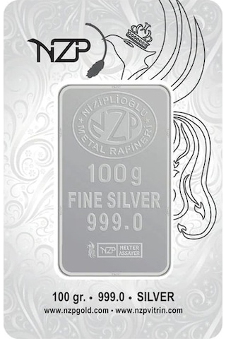 Nzp Gold Nizip 100gr Külçe Gümüş