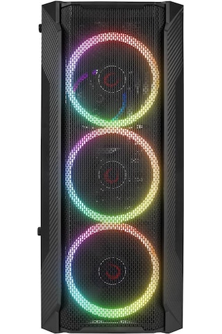 Rampage Fusıon 650w 80+ Bronze 4 12cm Rainbow Temperli Camlı Atx Mid-t Gaming Oyuncu Kasası