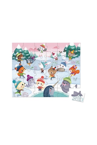 Janod 36 Parça Çantalı Puzzle Kar Partisi