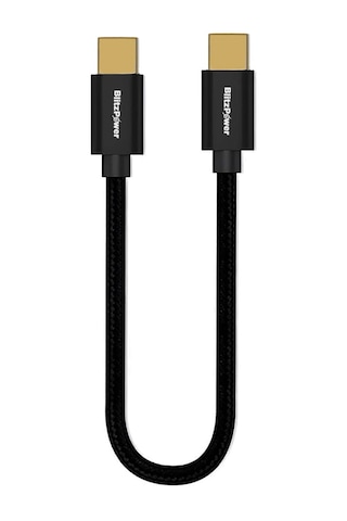 Blitzpower Type-c To Type-c Örgü Metal 20cm Şarj Kablosu