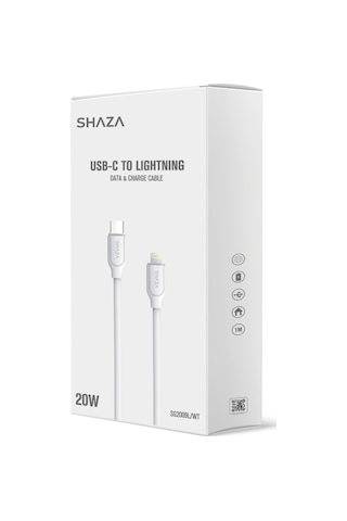 Shaza Usb C- Lightning 1m 27w Destekli Şarj Ve Data Kablosu Sg2002l/wt