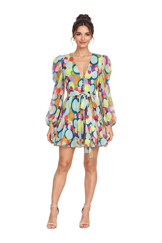 Lili Woman Kadın V Yaka Renkli Geometrik Desenli Kuşaklı Mini Elbise Çok Renkli Lw.gk-elb004ck Lili Woman Kadın V Yaka Renkli Geometrik Desenli Kuşaklı Mini Elbise Çok Renkli Lw.gk-elb004ck