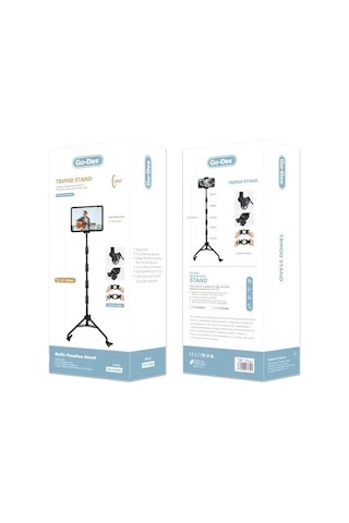 Go Des Gd-hd383 360 Derece Dönebilen Çok Fonksiyonlu Teleskopik Tripod Siyah