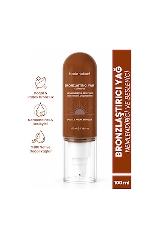 Bade Natural %100 Doğal Bronzlaştırıcı ve Nemlendirici Güneş Yağı 100 ML