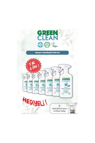 Green Clean Banyo Temizleyici 500 Ml 7 Al 6 Öde Ve Rosie Hediye Tekli
