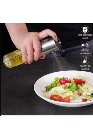 Sprey Cam Şişe Zeytinyağı, Sirke Yağ Püskürtücü Yağdanlık 100 Ml Çok Renkli