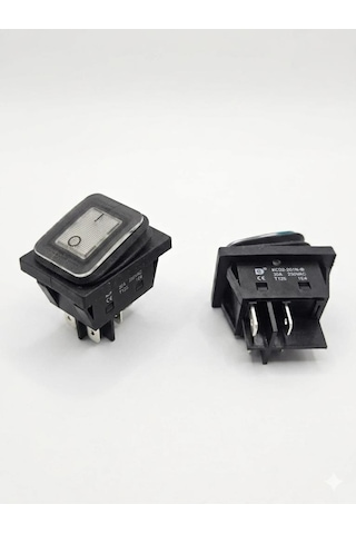 Anahtar Büyük On Off Beyaz Işıklı 30a 220v Kcd2-201nw-bw 4 Pin