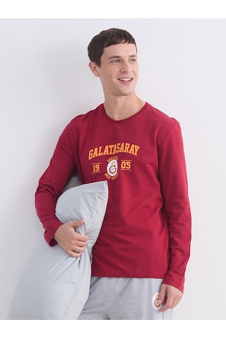 Lc Waikiki Lc Waıkıkı Kırmızı Galatasaray Baskılı Erkek Pijama Takımı