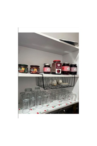 Magic Objects Metalik Dolap Içi Çelik Sepet Raf Kanguru 1 Parça Mutfak Siyah Siyah