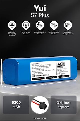 Yui S7 Plus 5200mah Robot Süpürge Bataryası K.k