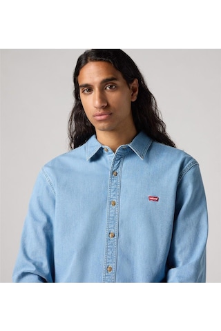 Levi's Ls Battery Slım Erkek Mavi Gömlek 86625-0065-6610 Light Indigo - Flat Finis