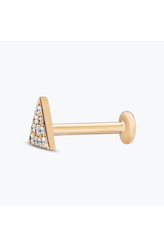 Altınbaş Pırlanta Üçgen Tragus Piercing Altın