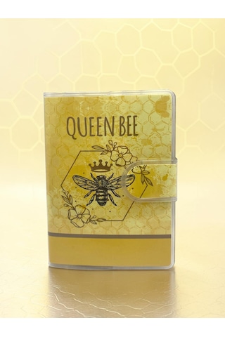 Queen Bee A7 Not Defteri , Çıt Çıtlı Cep Defteri - Sarı