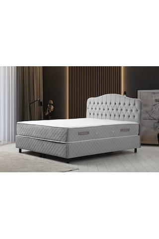 150x200 Vassi Baza+başlık+sonta Yatak Gri