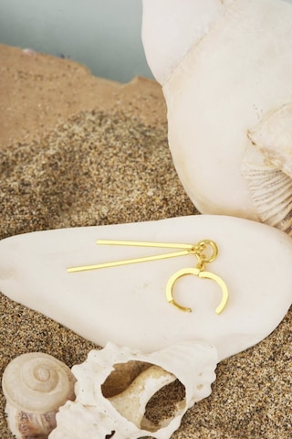 Dkmn Gümüş Halkalı Çift Sallantılı Küpe 925 Ayar Gümüş Küpe