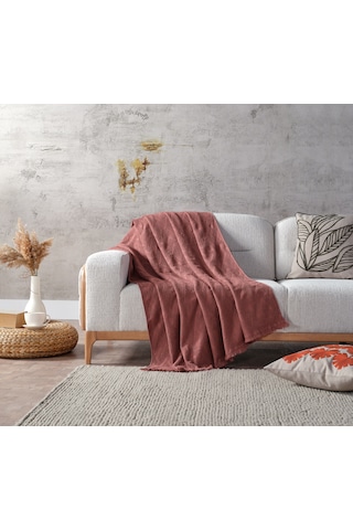 Adora Koltuk Şalı Gül Kurusu - 130x170 Cm