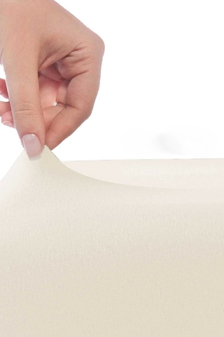 Tek Kişilik Düz Penye %100 Pamuklu Lastikli Çarşaf 100x200 Cm Newsheet Ekru Çok Renkli